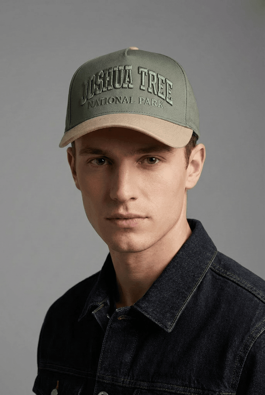 Joshua Tree Embroidered Hat (Olive) - Wander Together Outfitters