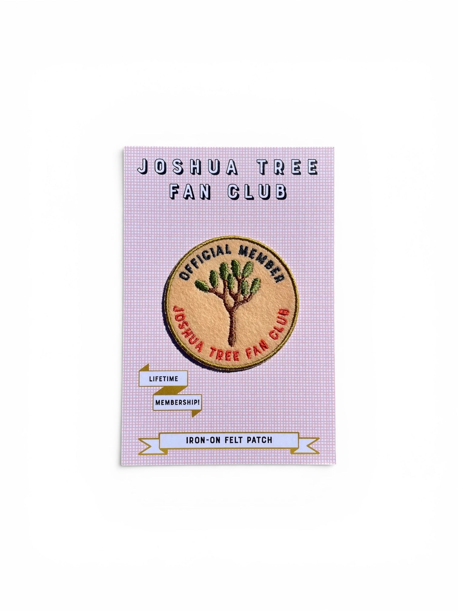 “Joshua Tree Fan Club” Felt Iron On Patch - Wander Together Outfitters