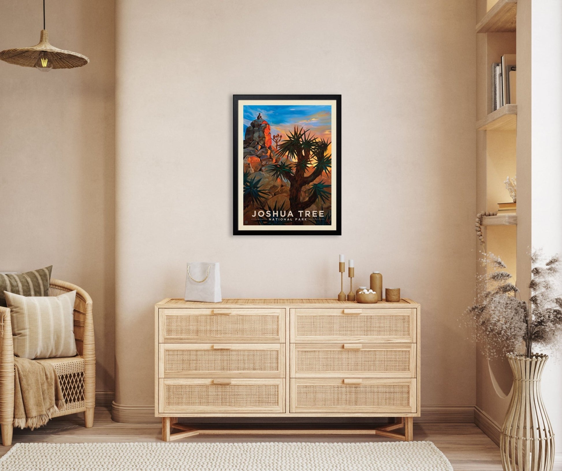 Joshua Tree National Park: Desert Sunrise (63 National Parks) Art Print - Wander Together Outfitters