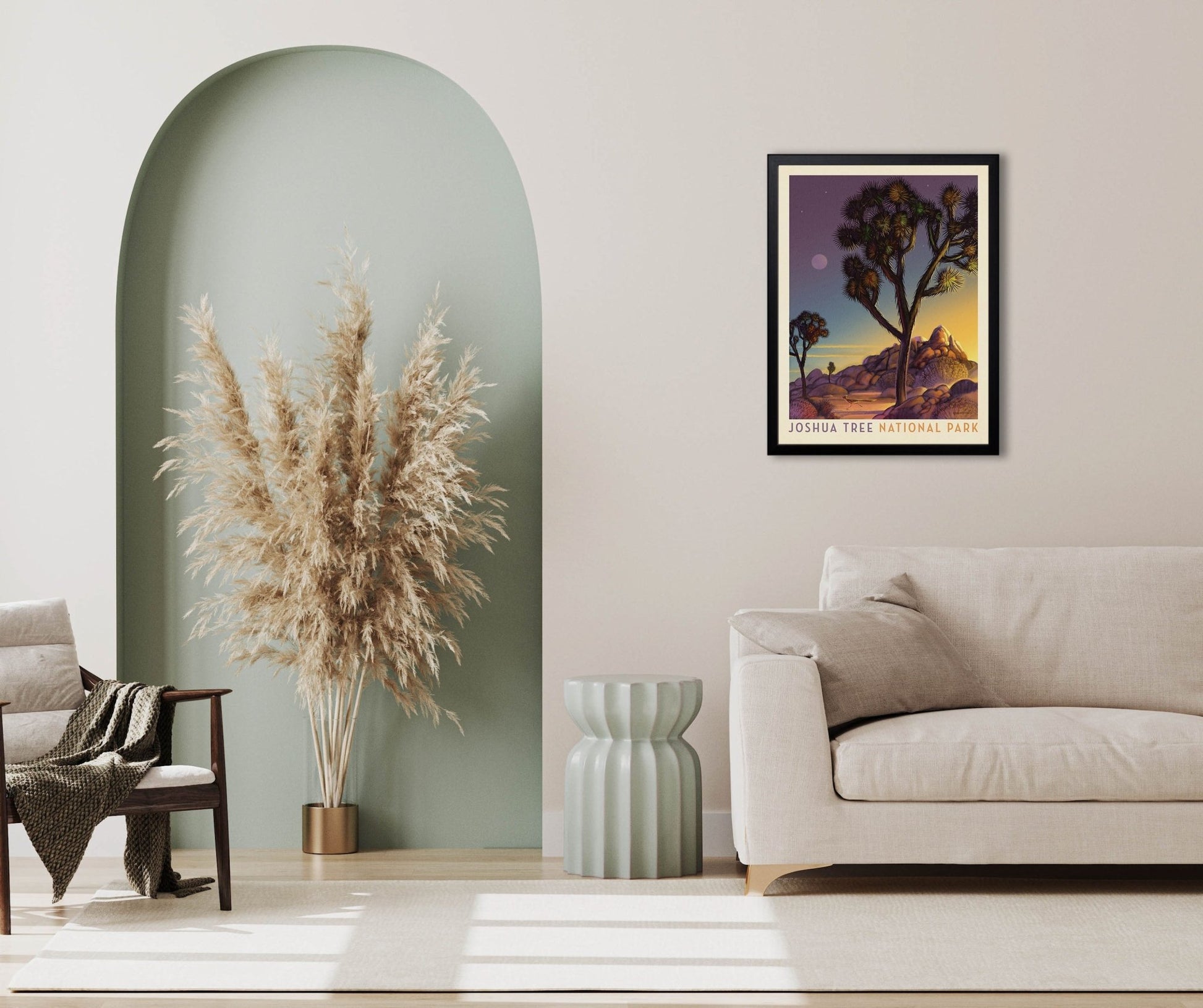 Joshua Tree National Park: Into the Evening (63 National Parks) Art Print - Wander Together Outfitters