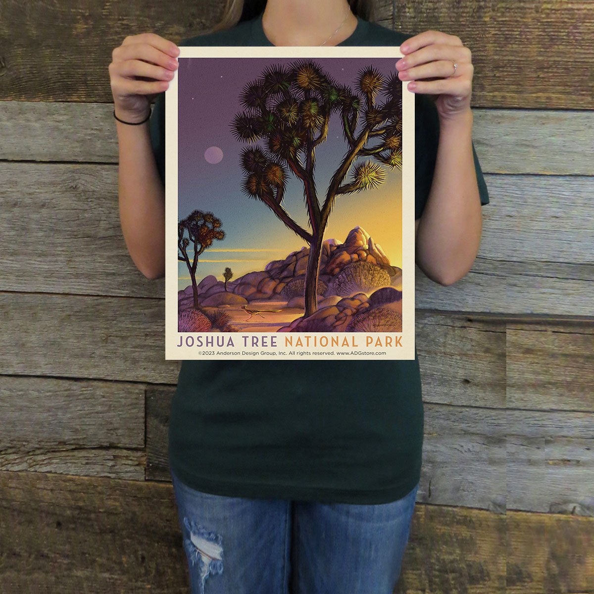 Joshua Tree National Park: Into the Evening (63 National Parks) Art Print - Wander Together Outfitters