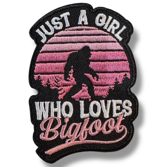 “Just A Girl Who Loves Bigfoot” Iron On Patch - Wander Together Outfitters