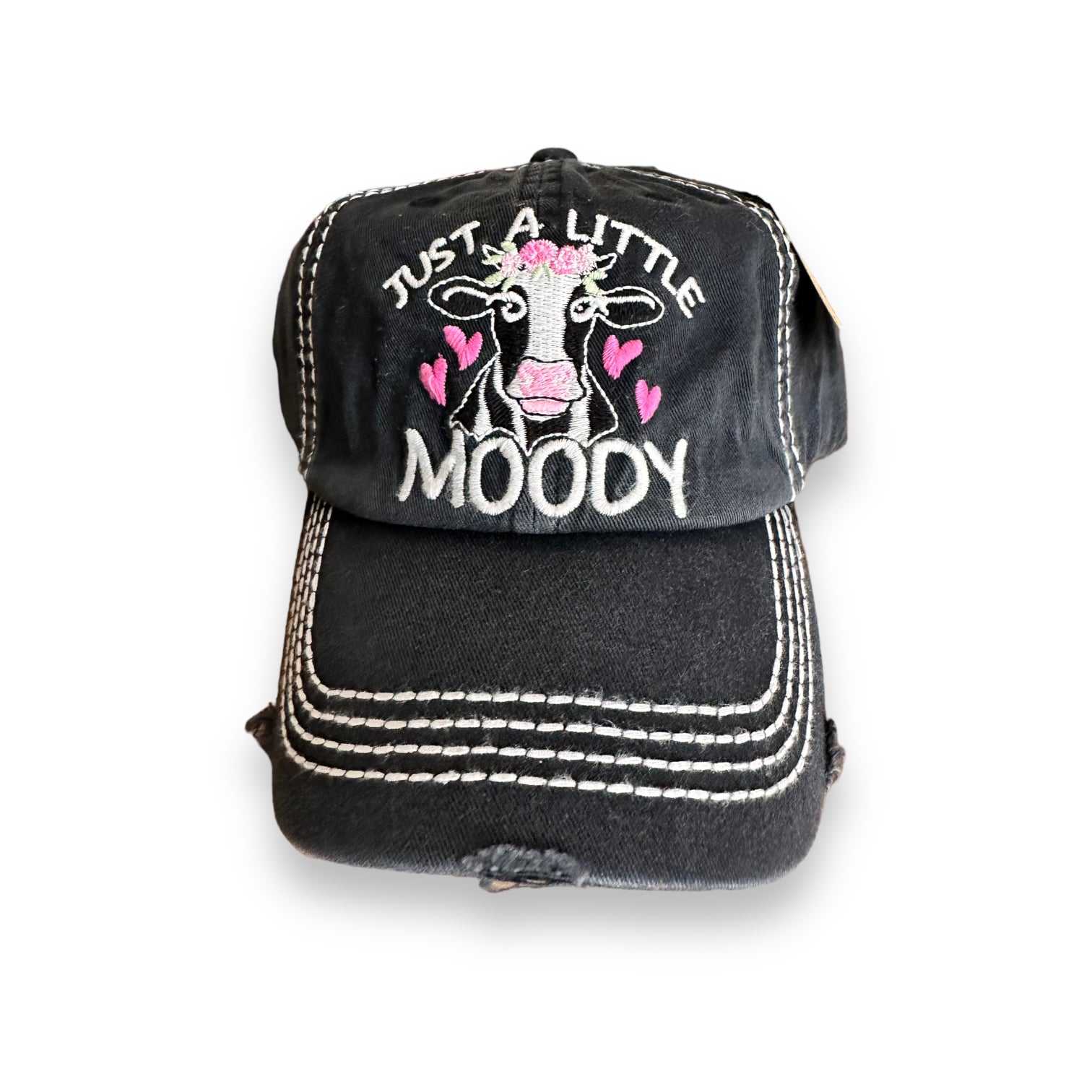 “Just A Little Moody” Cow Cap - Wander Together Outfitters