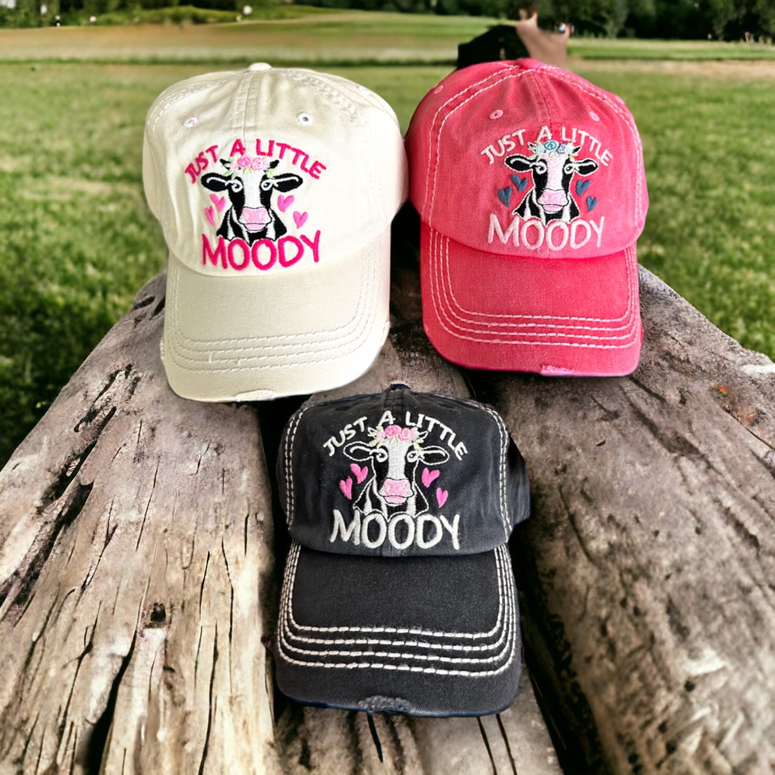 “Just A Little Moody” Cow Cap - Wander Together Outfitters