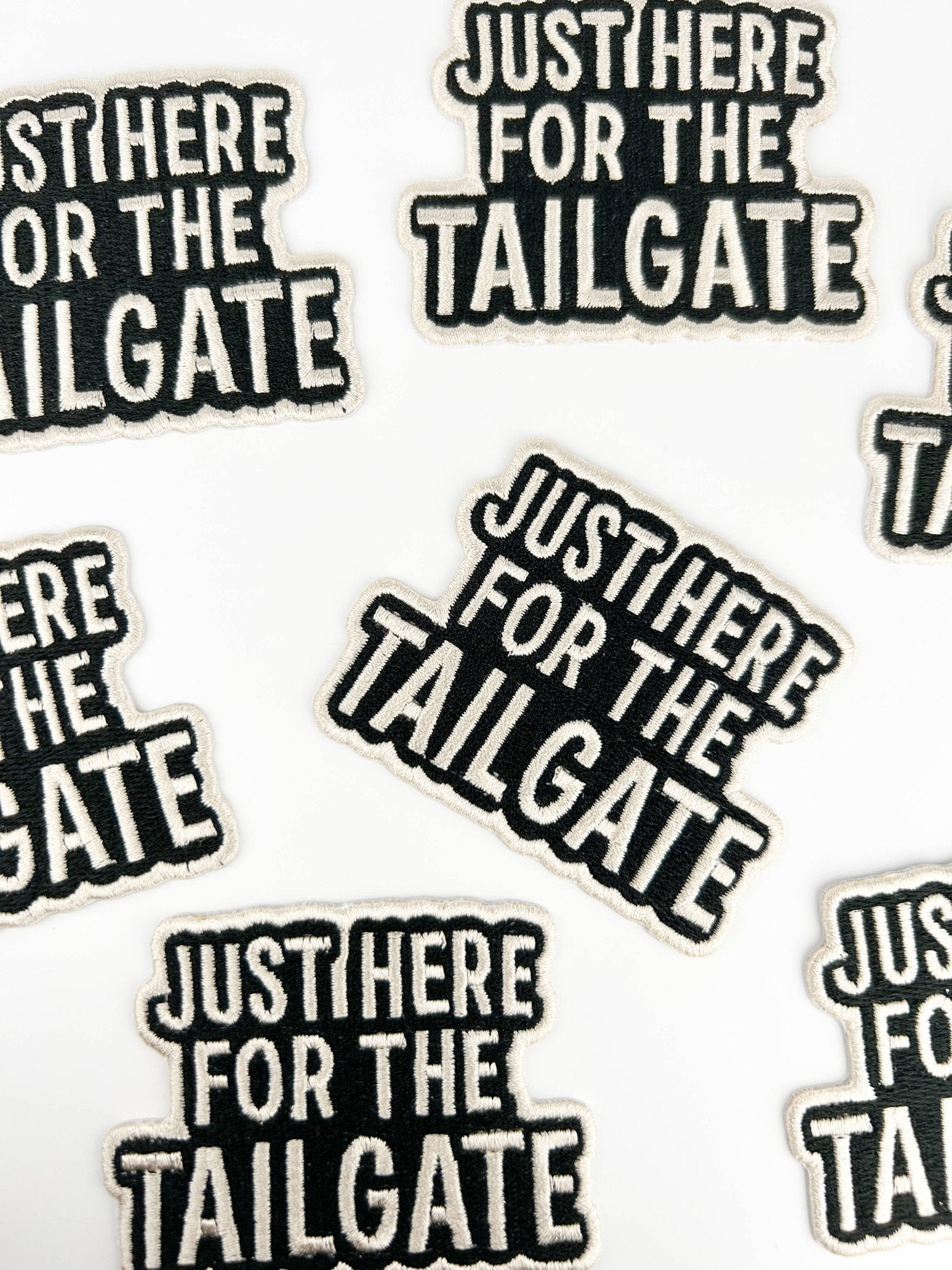 "Just Here for the Tailgate" Iron On Football Game Day Patch - Wander Together Outfitters