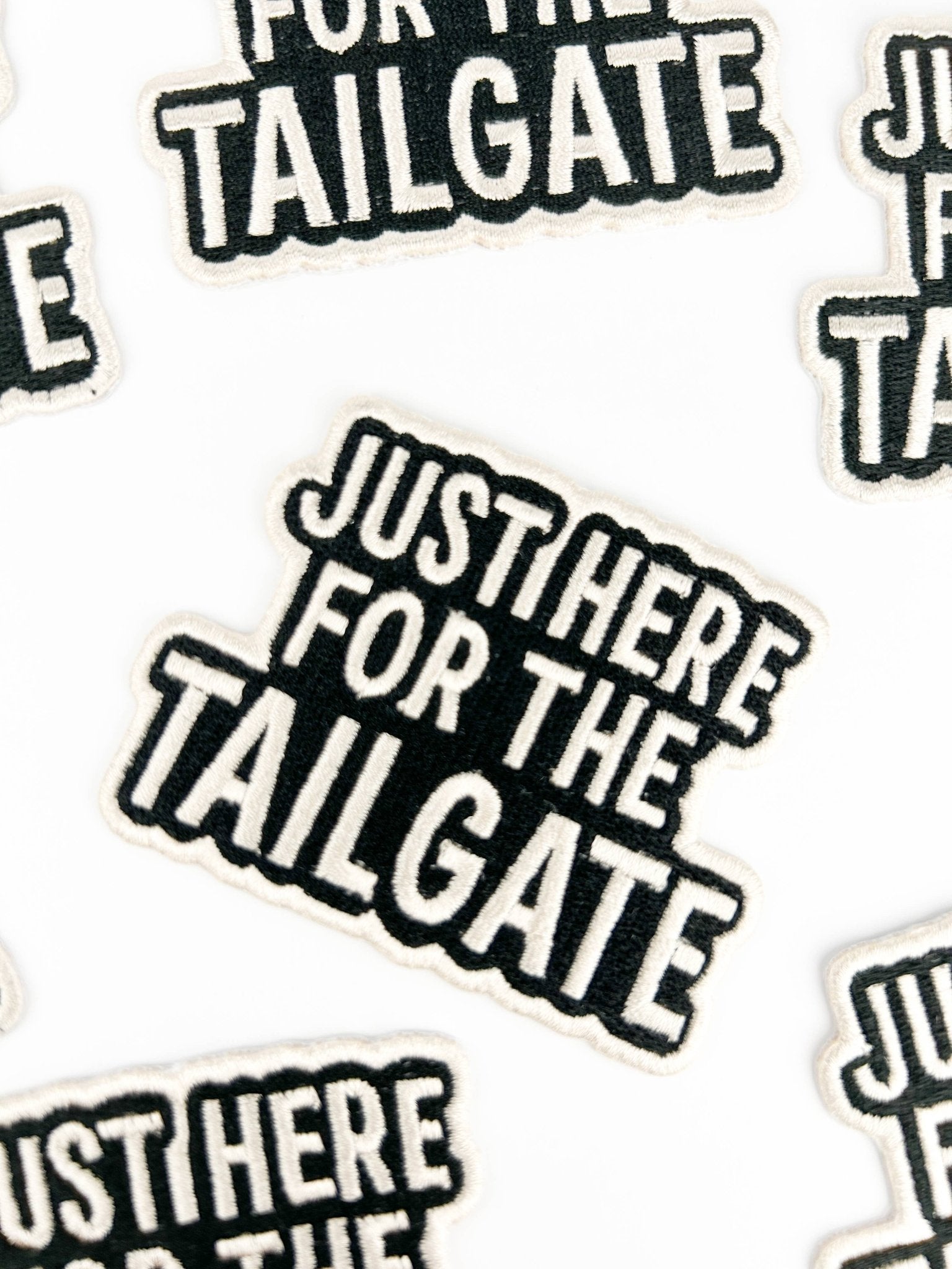"Just Here for the Tailgate" Iron On Football Game Day Patch - Wander Together Outfitters