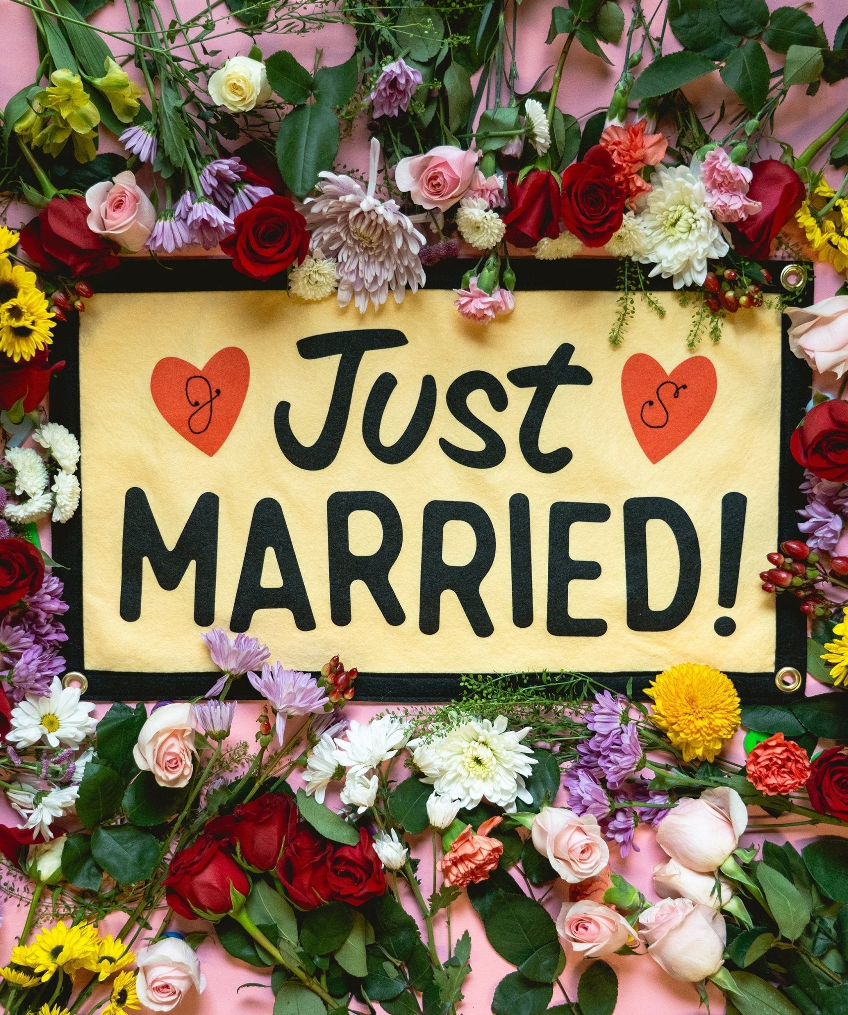 “Just Married” Camp Flag - Wander Together Outfitters