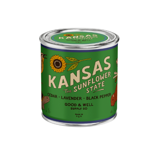 Kansas State Candle (Cedar, Lavender, Black Pepper) - Wander Together Outfitters