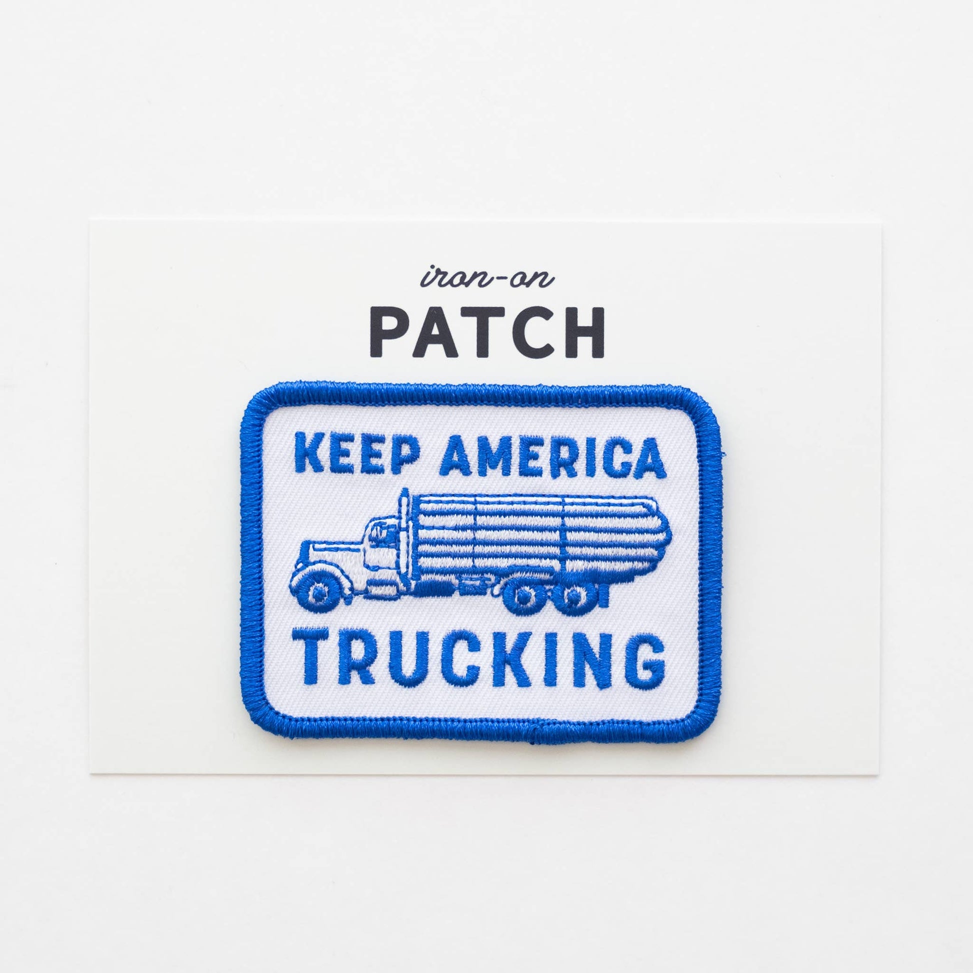 “Keep America Trucking” Embroidered Iron on Patch - Wander Together Outfitters