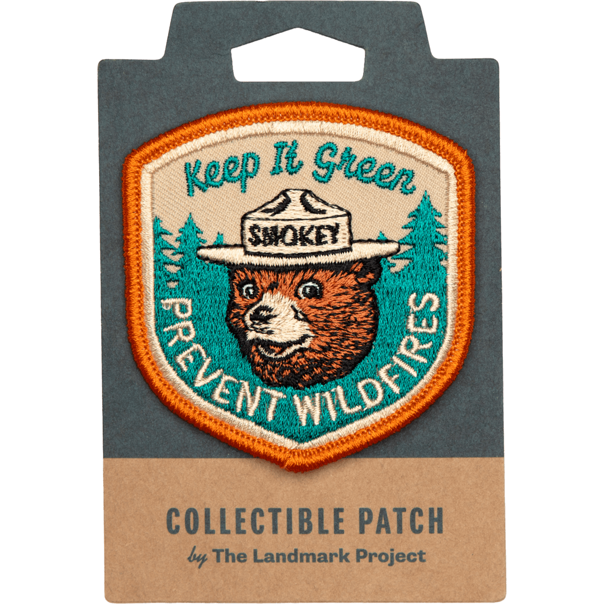 "Keep It Green" Smokey Bear Embroidered Sew On Patch - Wander Together Outfitters