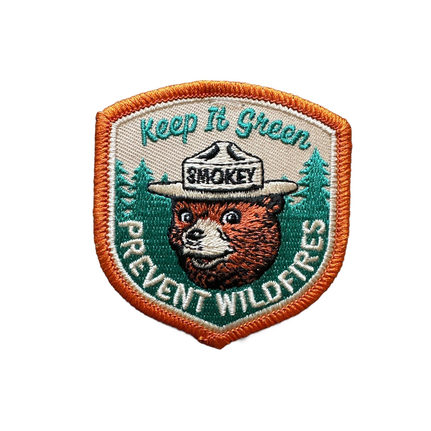 "Keep It Green" Smokey Bear Embroidered Sew On Patch - Wander Together Outfitters
