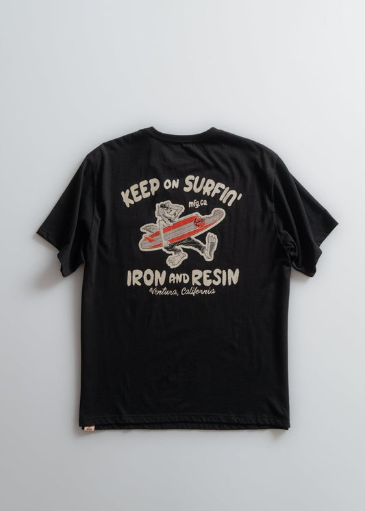 "Keep On Surfin'" Pocket Tee - Wander Together Outfitters