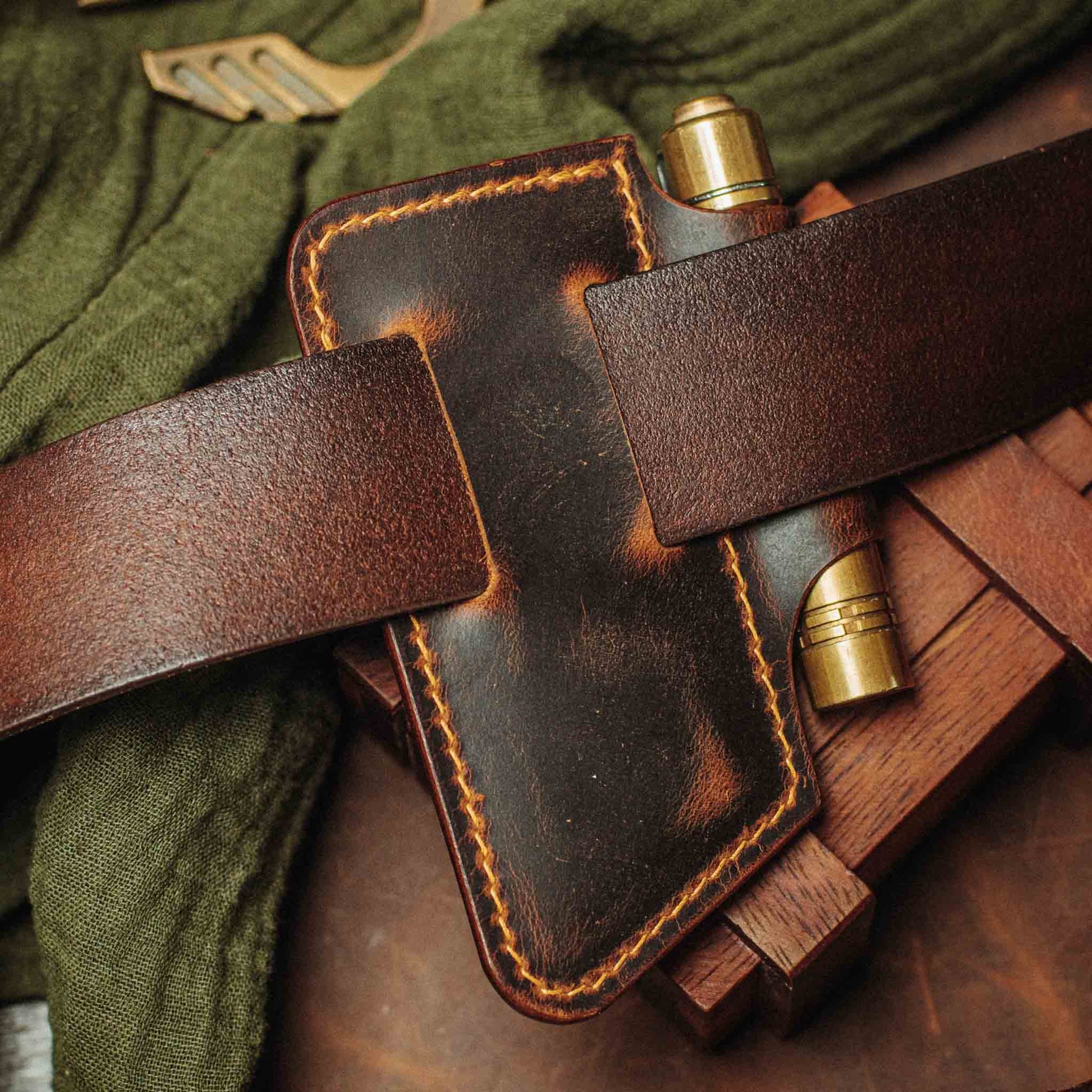 Knife Sheath – Leather EDC Belt Knife Holder - Wander Together Outfitters