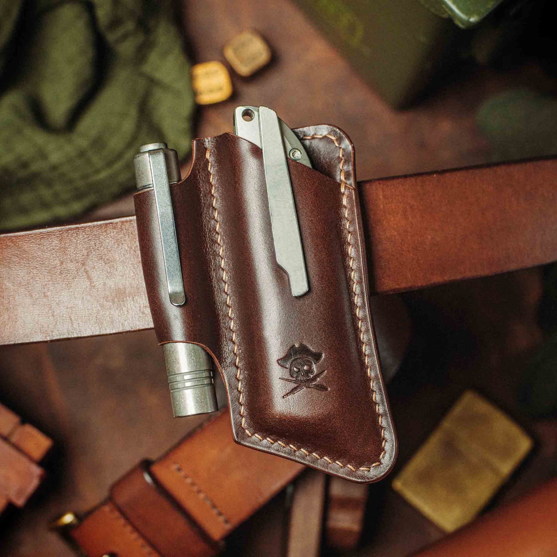 Knife Sheath – Leather EDC Belt Knife Holder - Wander Together Outfitters