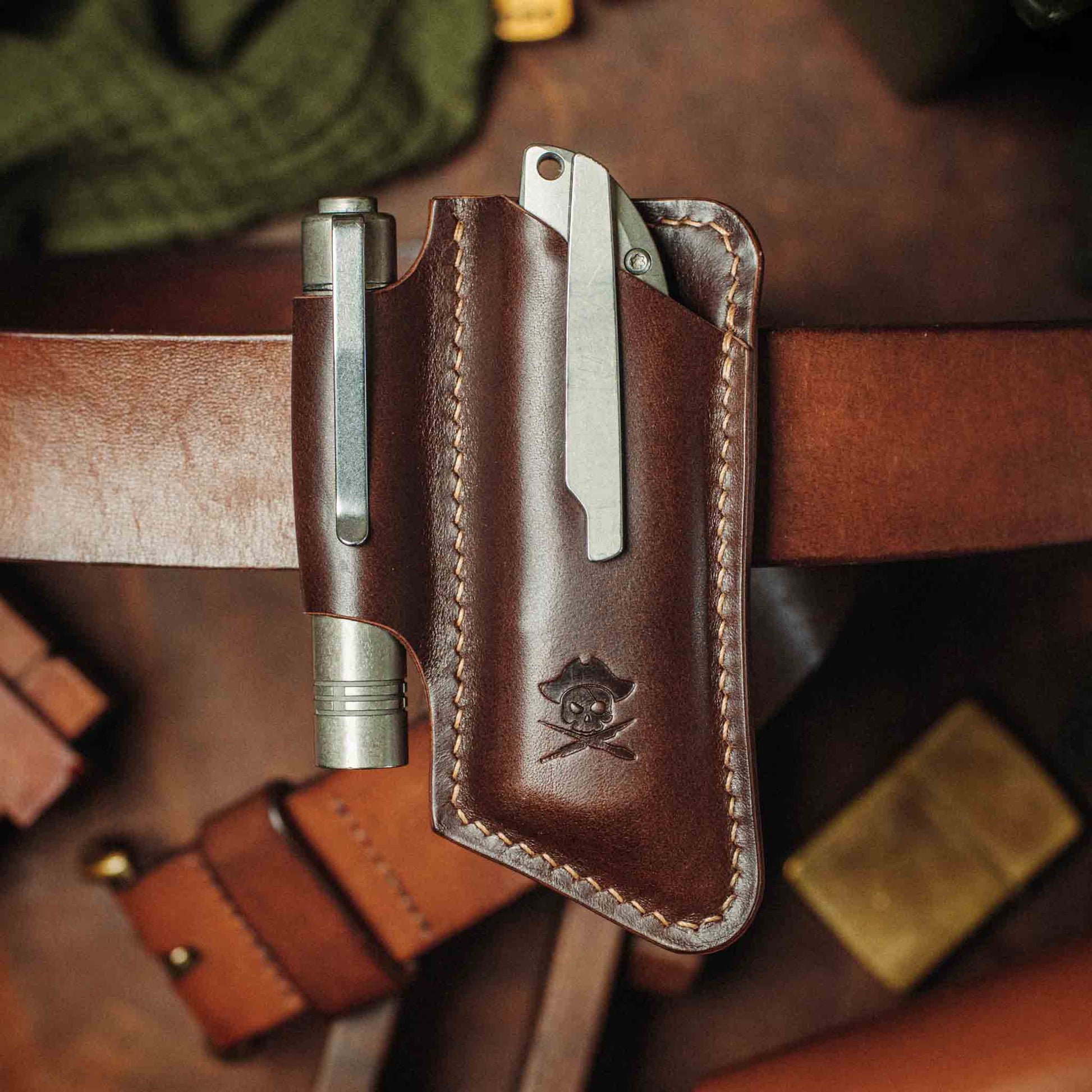 Knife Sheath – Leather EDC Belt Knife Holder - Wander Together Outfitters