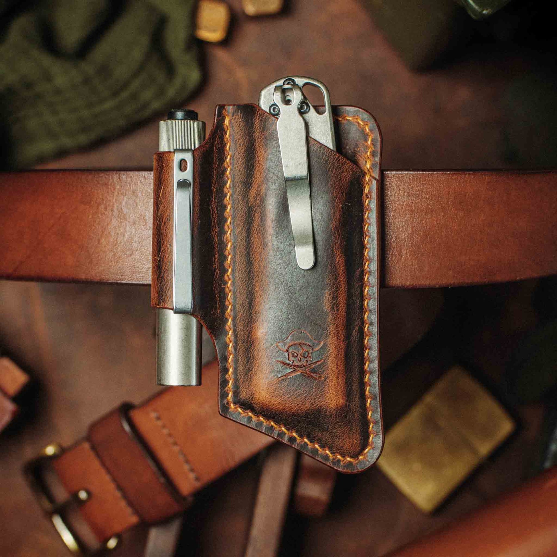 Knife Sheath – Leather EDC Belt Knife Holder - Wander Together Outfitters