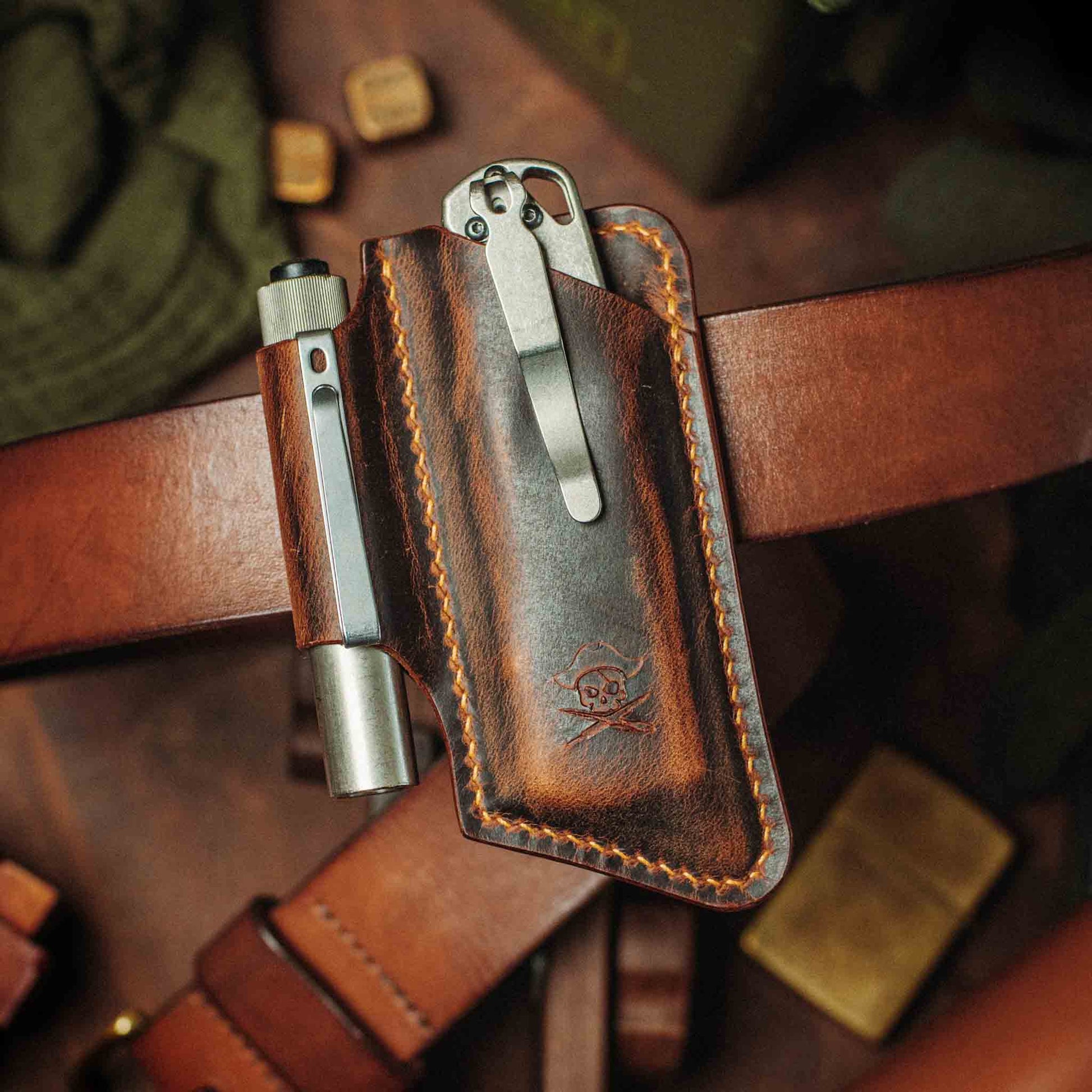 Knife Sheath – Leather EDC Belt Knife Holder - Wander Together Outfitters