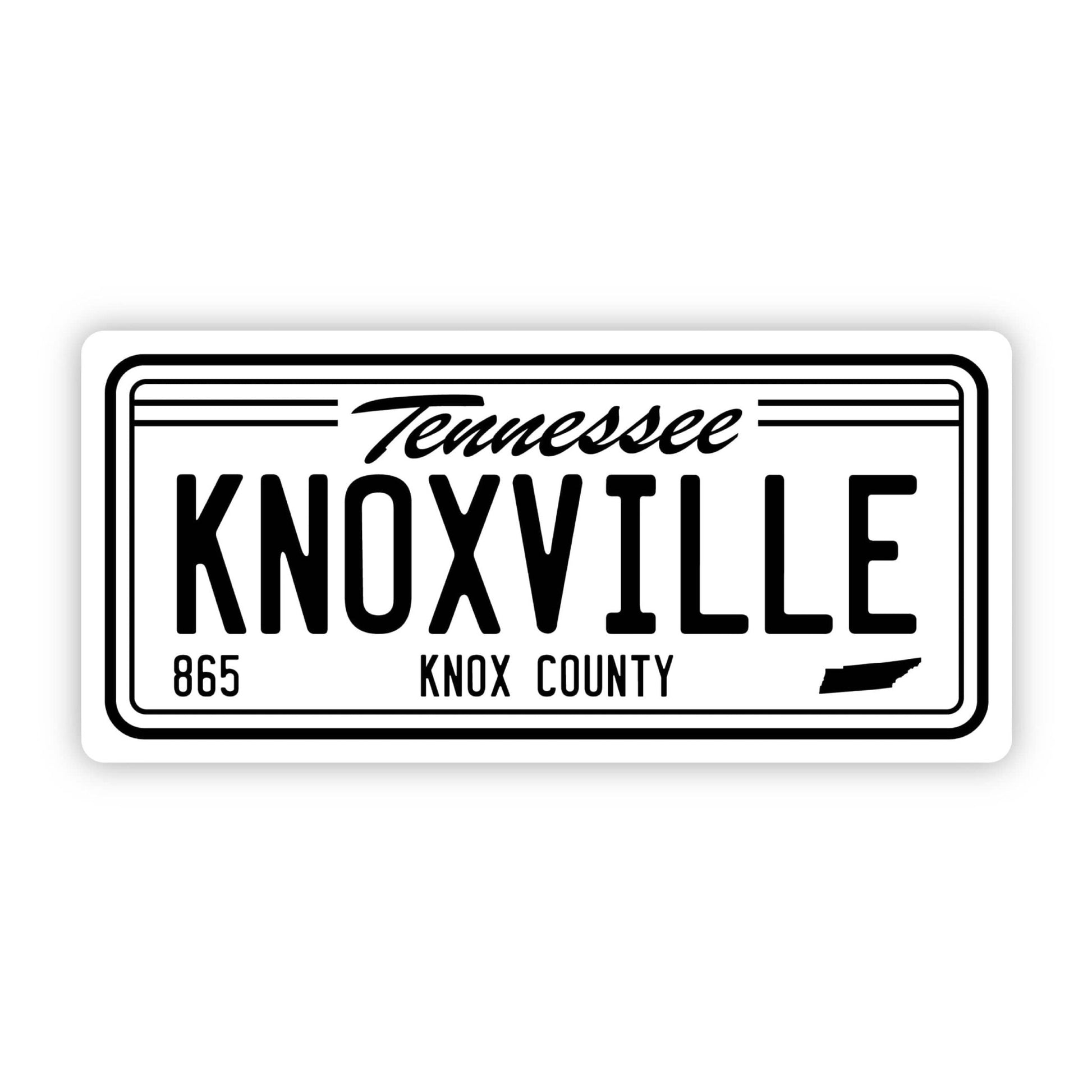 "Knoxville Tennessee 865" License Plate Sticker - Wander Together Outfitters