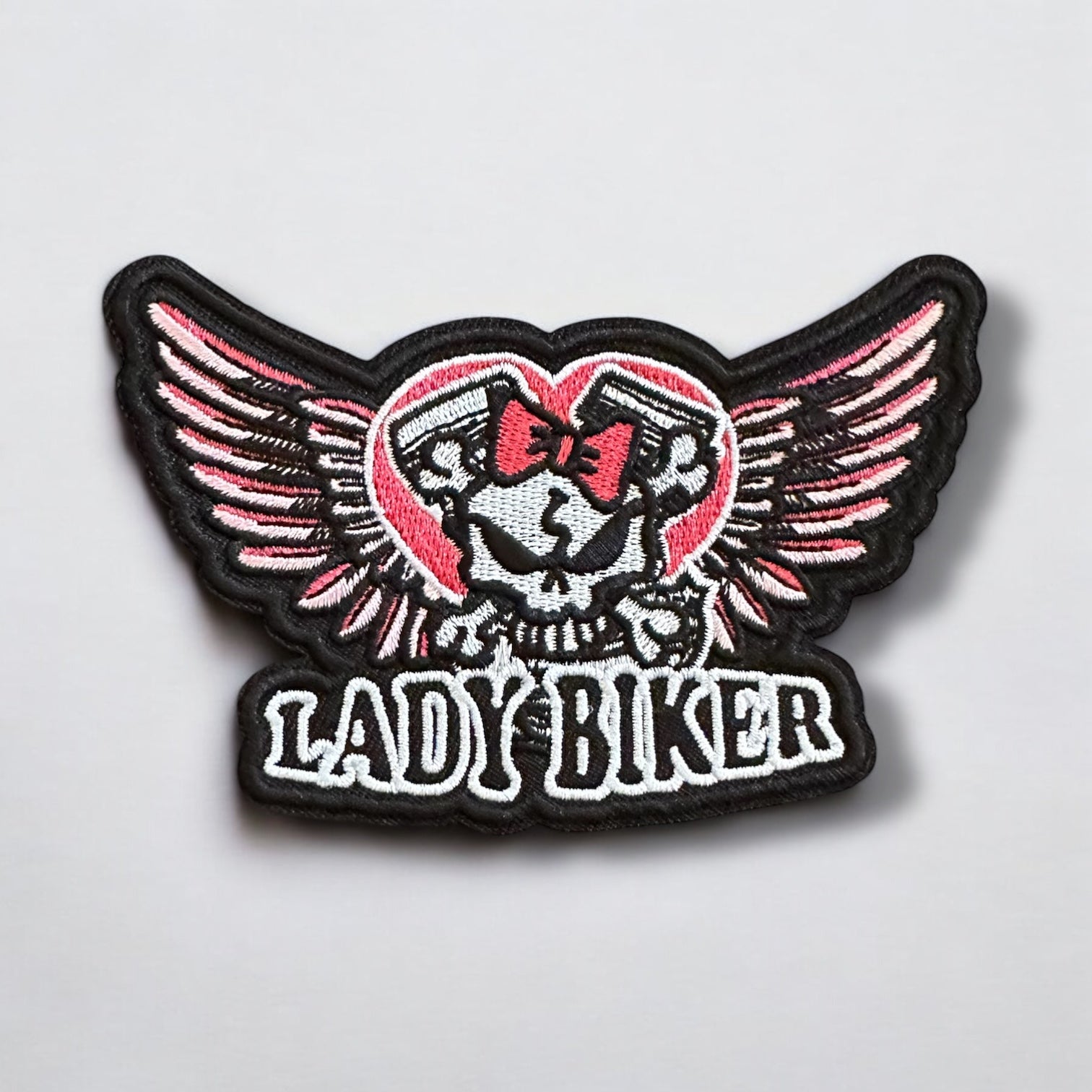 "Lady Biker" Iron On Embroidered Patch - Wander Together Outfitters