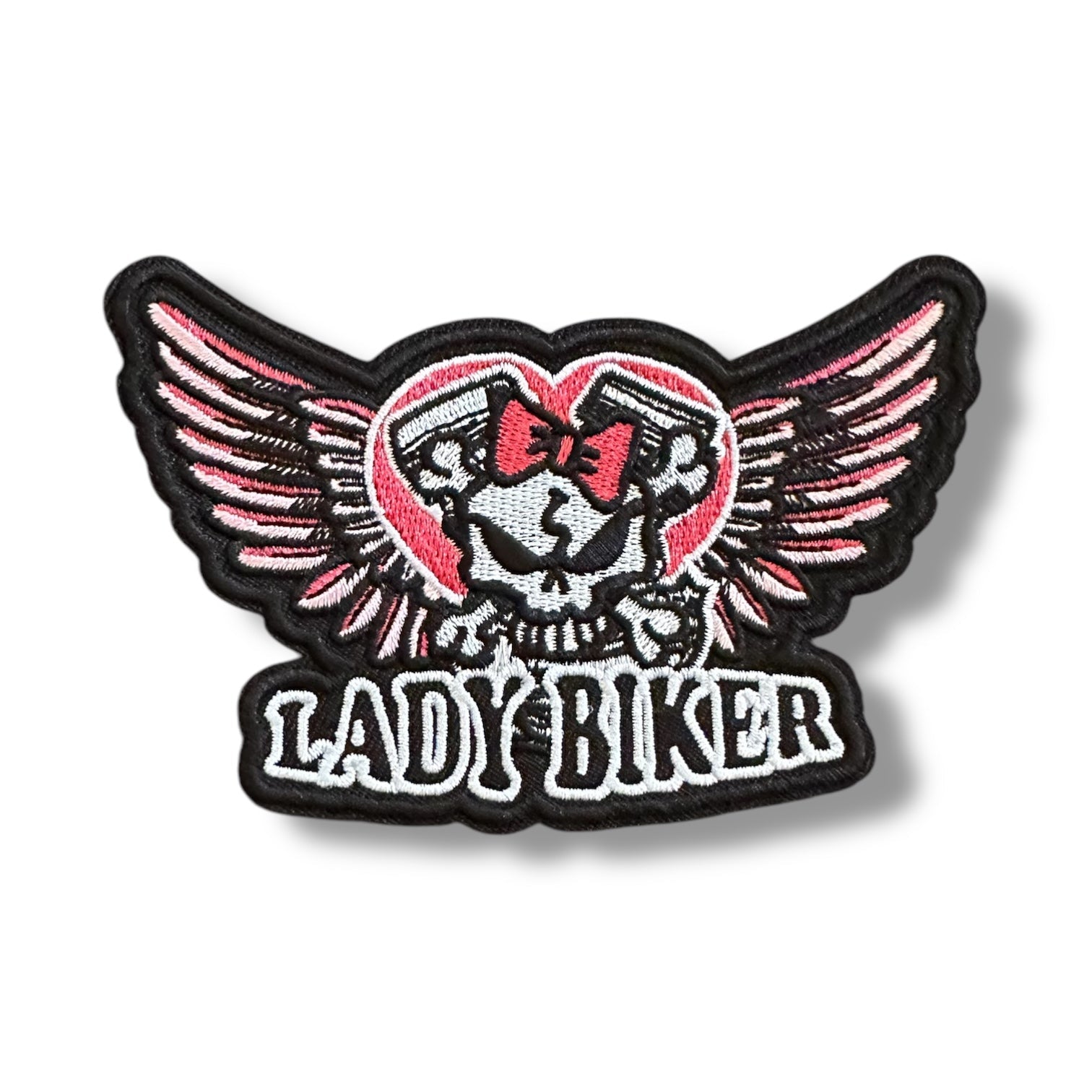 "Lady Biker" Iron On Embroidered Patch - Wander Together Outfitters