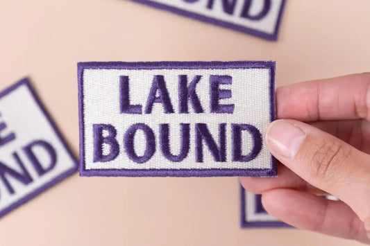 “Lake Bound” Embroidered Iron - On Patch Weekend Boat Nautical - Wander Together Outfitters