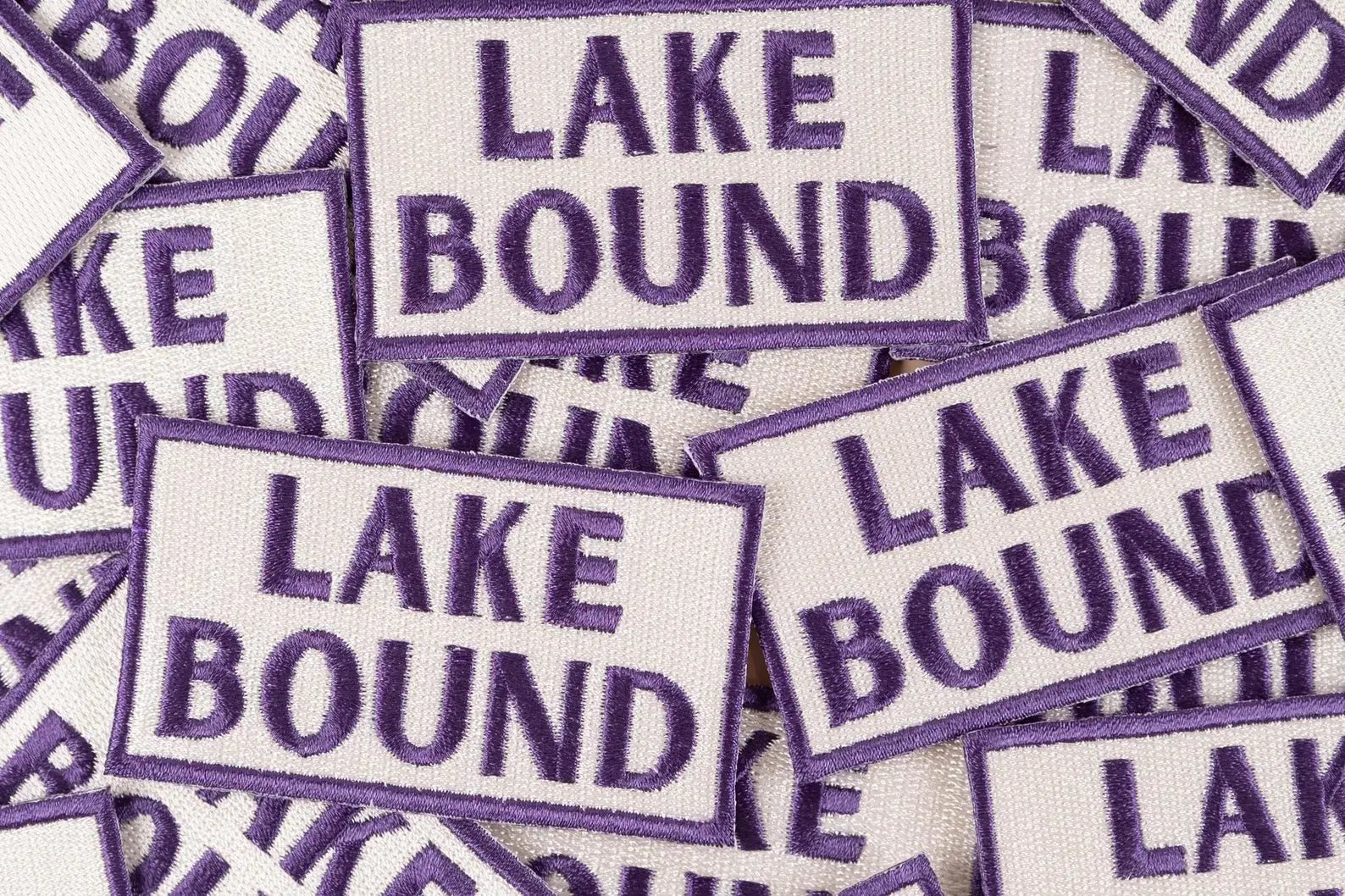 “Lake Bound” Embroidered Iron - On Patch Weekend Boat Nautical - Wander Together Outfitters