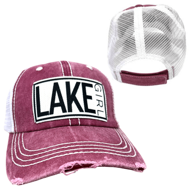 "Lake Girl" Distressed Cap - Wander Together Outfitters
