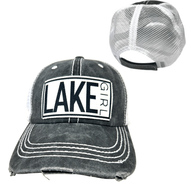 "Lake Girl" Distressed Cap - Wander Together Outfitters