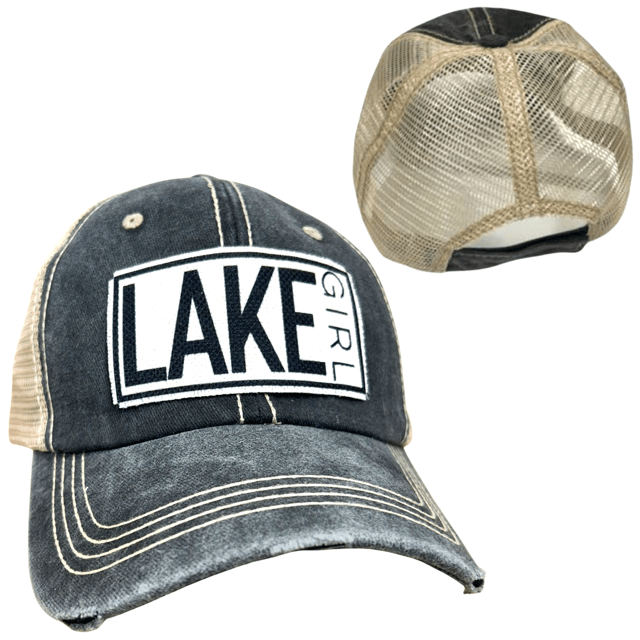 "Lake Girl" Distressed Cap - Wander Together Outfitters