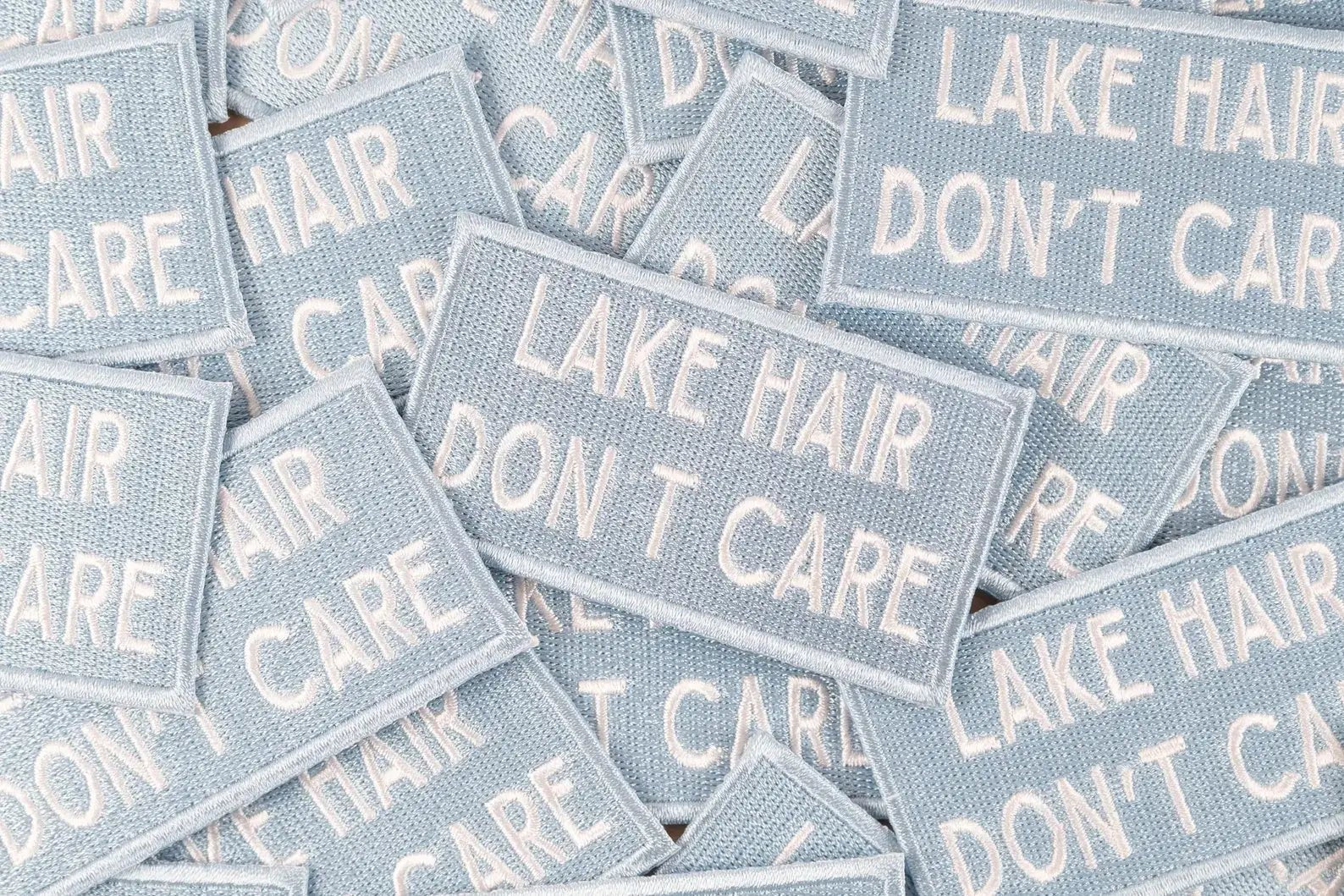 "Lake Hair Don't Care" Embroidered Iron On Patch - Wander Together Outfitters
