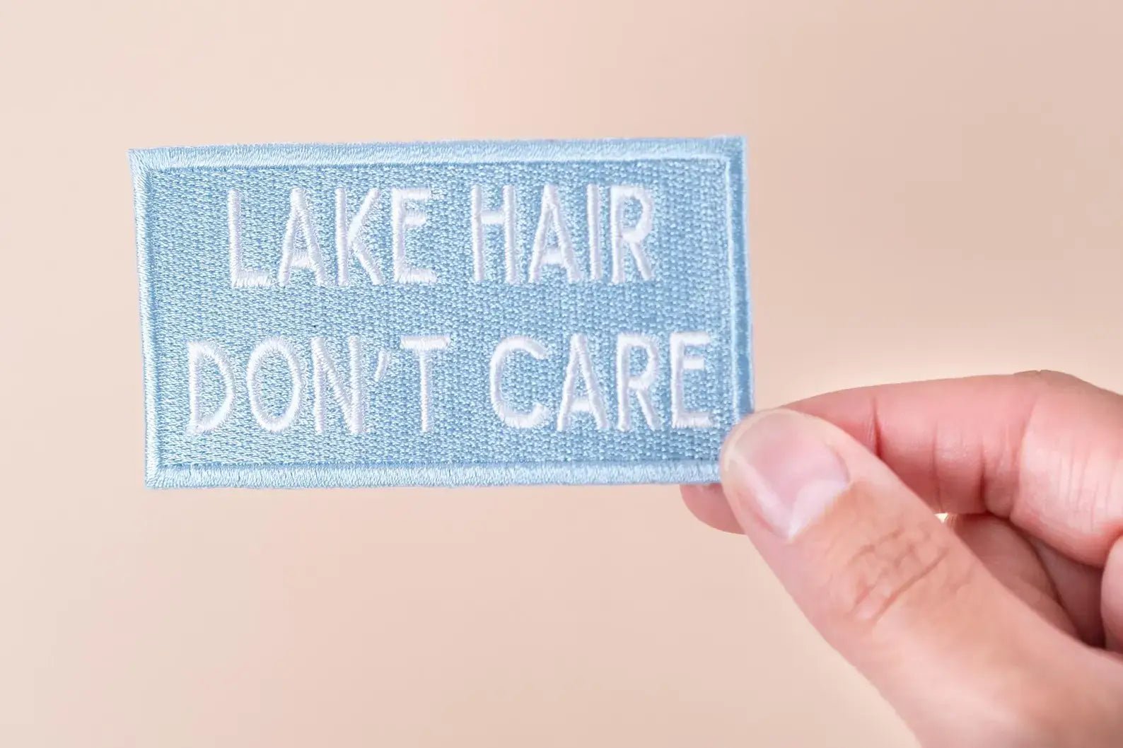 "Lake Hair Don't Care" Embroidered Iron On Patch - Wander Together Outfitters