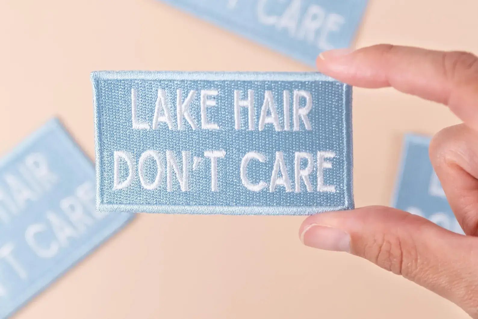 "Lake Hair Don't Care" Embroidered Iron On Patch - Wander Together Outfitters