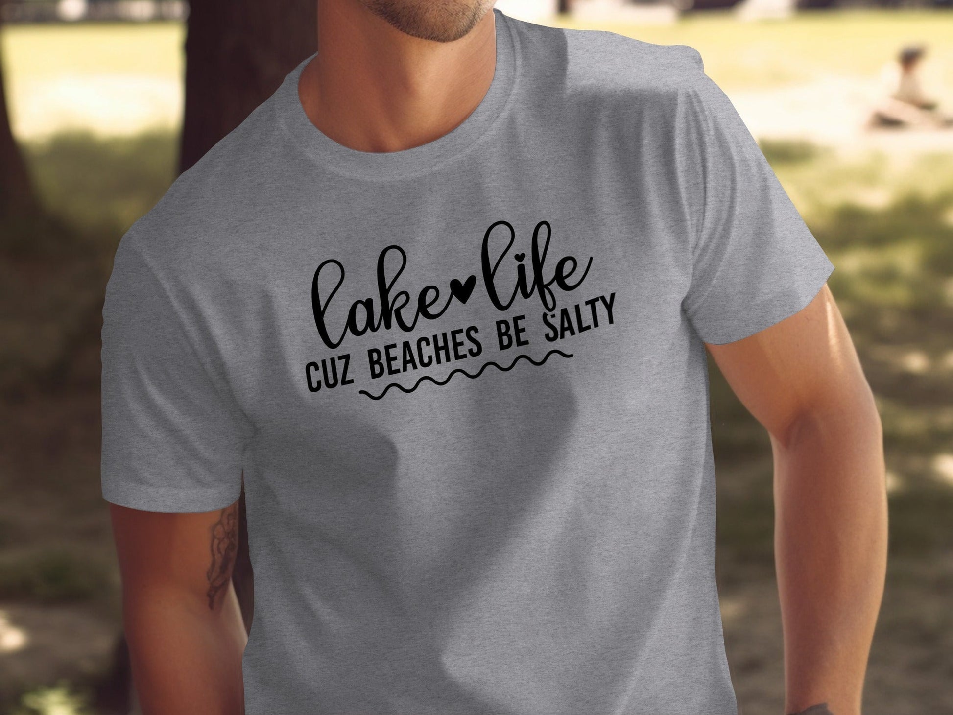 Lake Life Cuz Beaches Be Salty Slogan T-Shirt - Wander Together Outfitters