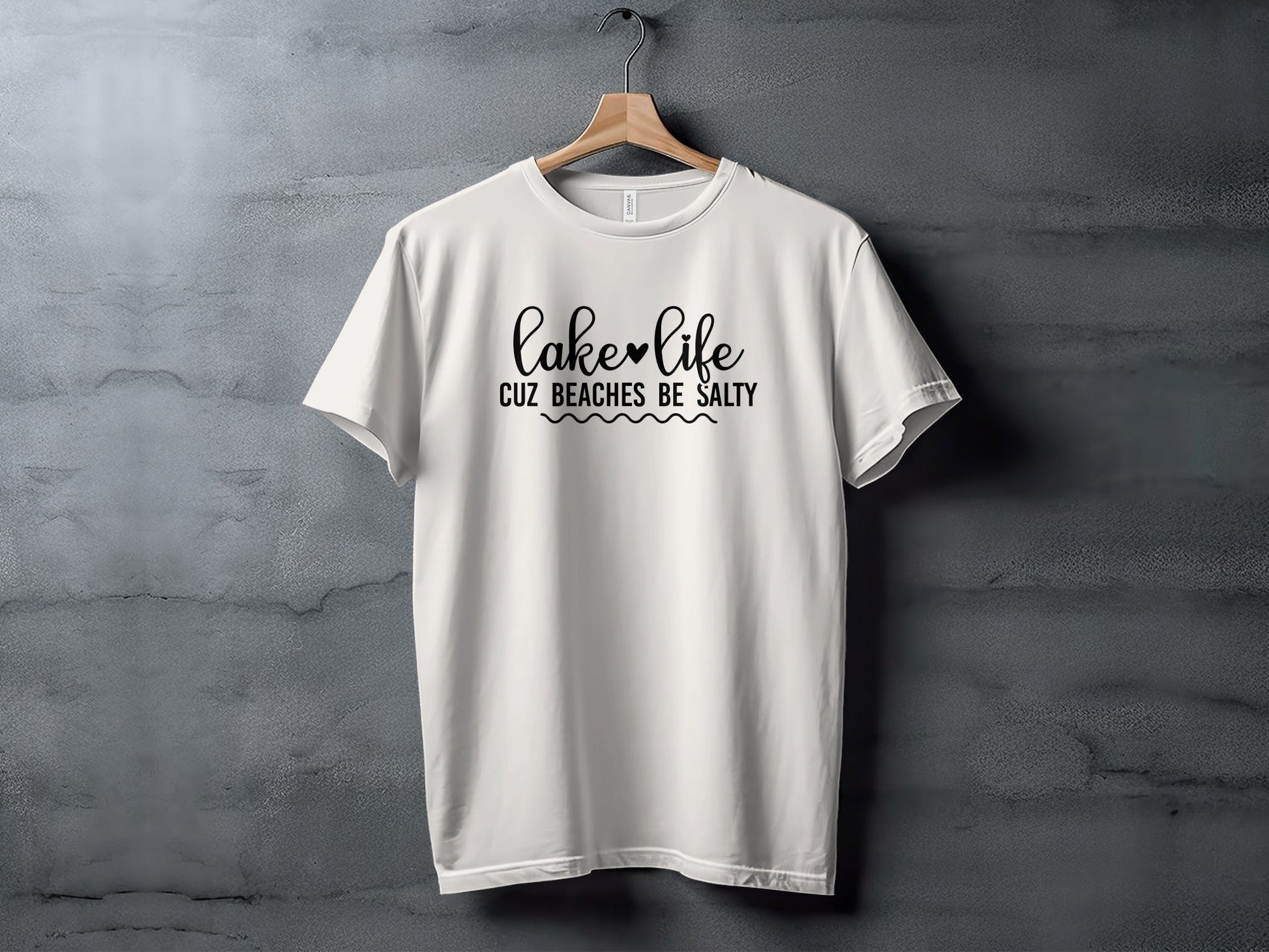 Lake Life Cuz Beaches Be Salty Slogan T-Shirt - Wander Together Outfitters