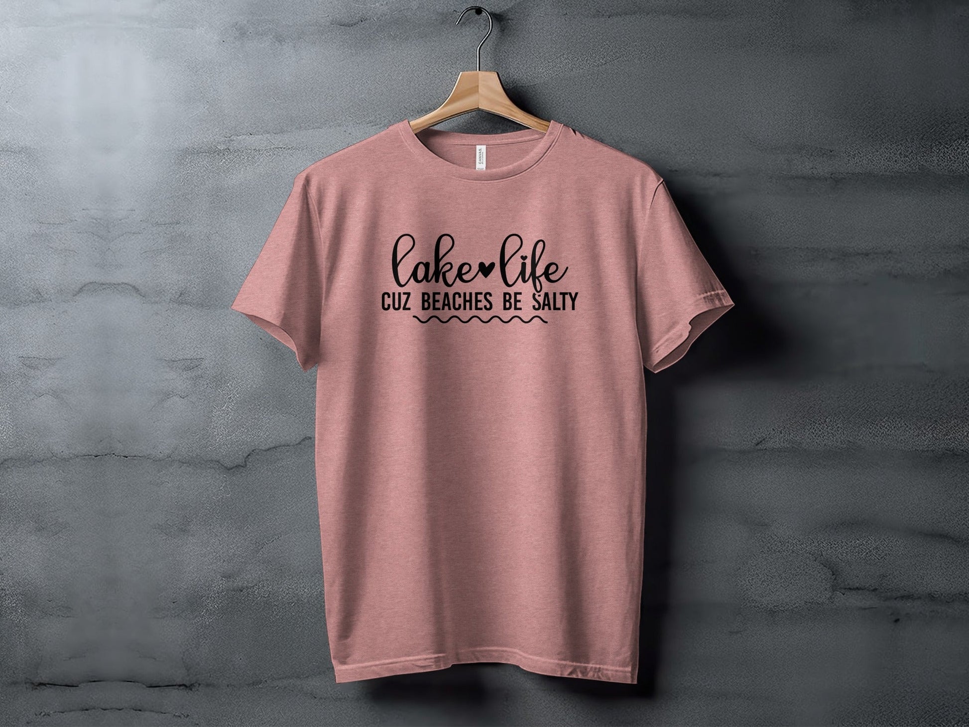 Lake Life Cuz Beaches Be Salty Slogan T-Shirt - Wander Together Outfitters