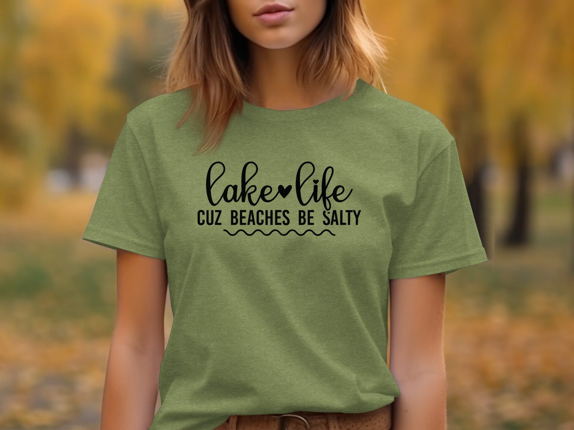 Lake Life Cuz Beaches Be Salty Slogan T-Shirt - Wander Together Outfitters