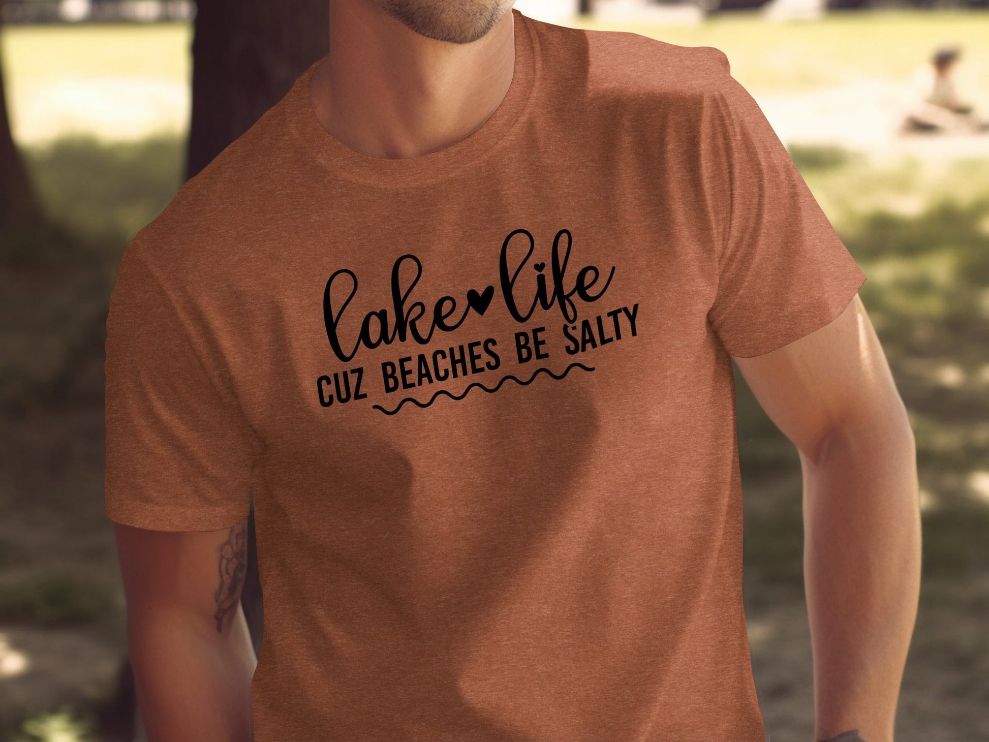 Lake Life Cuz Beaches Be Salty Slogan T-Shirt - Wander Together Outfitters