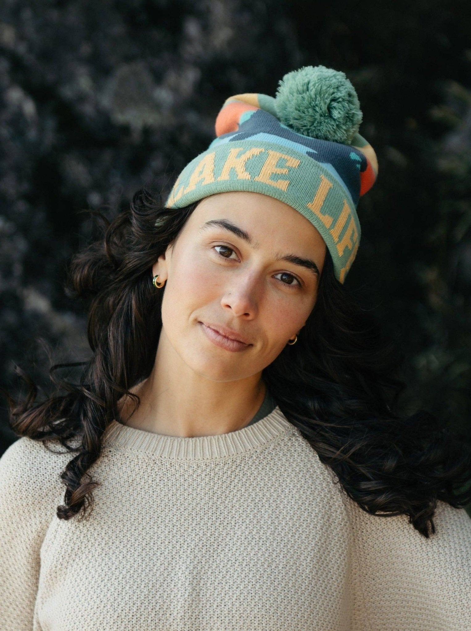 Lake Life Moose & Bear Removable Pom Beanie - Wander Together Outfitters