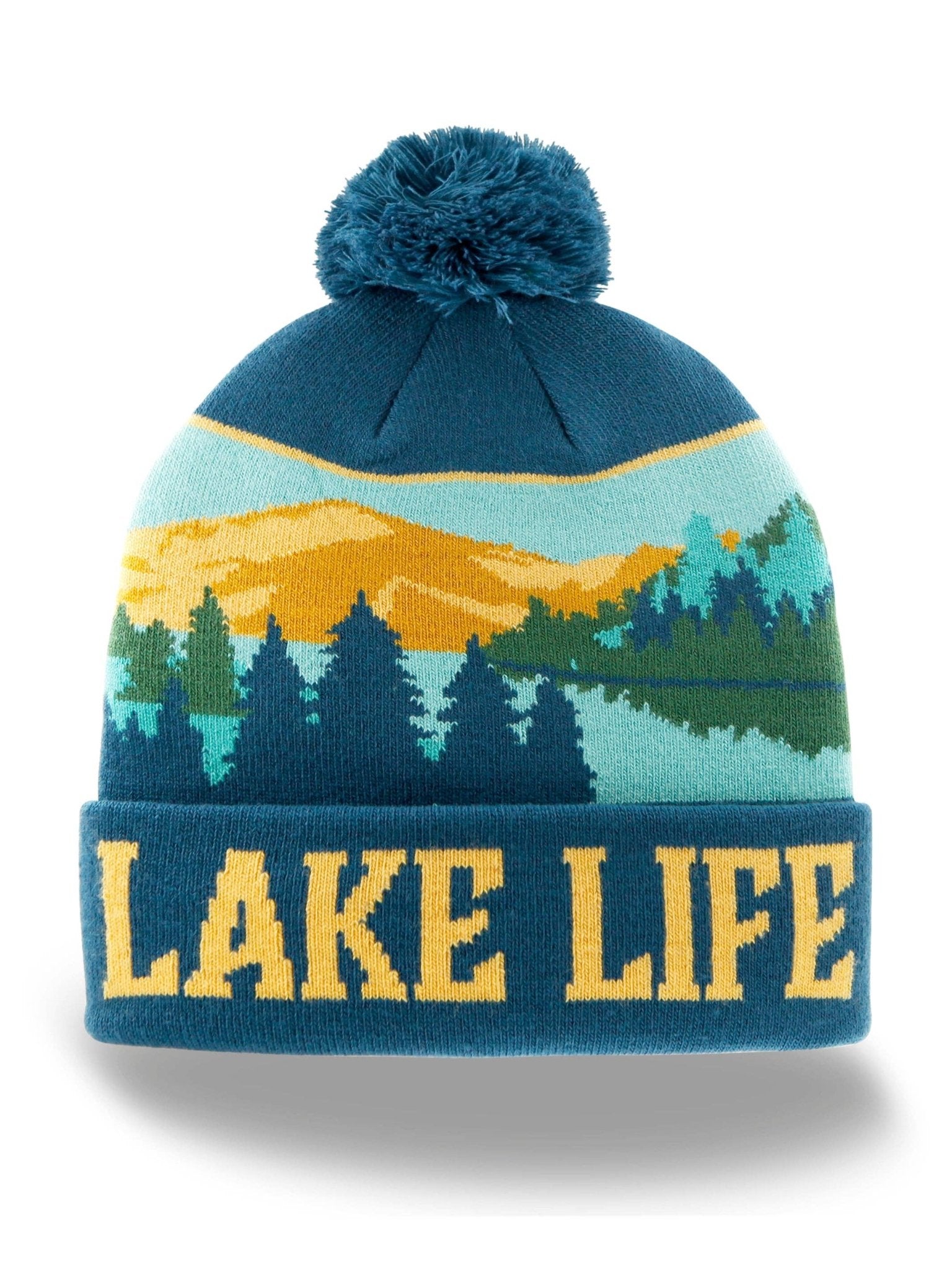 "Lake Life" Removable PomPom Beanie - Wander Together Outfitters