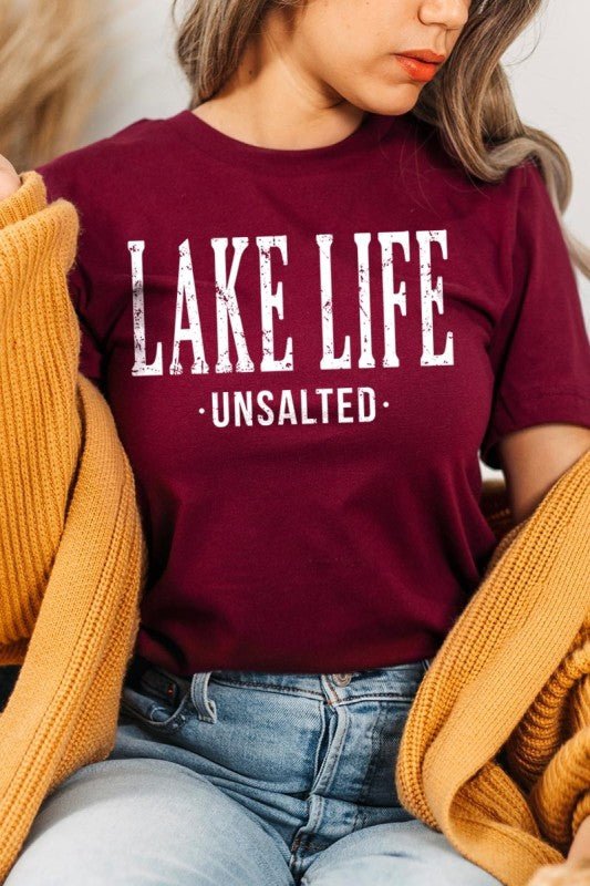 "Lake Life Unsalted" Graphic Tee - Wander Together Outfitters