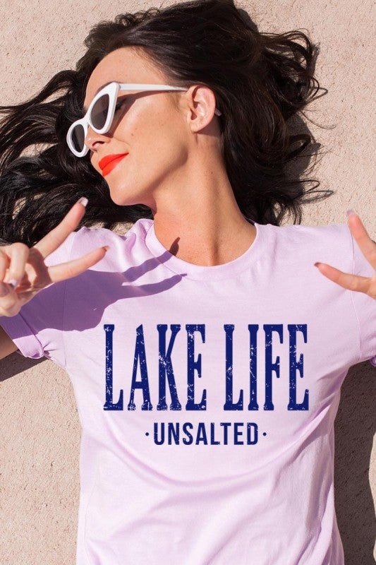 "Lake Life Unsalted" Graphic Tee - Wander Together Outfitters