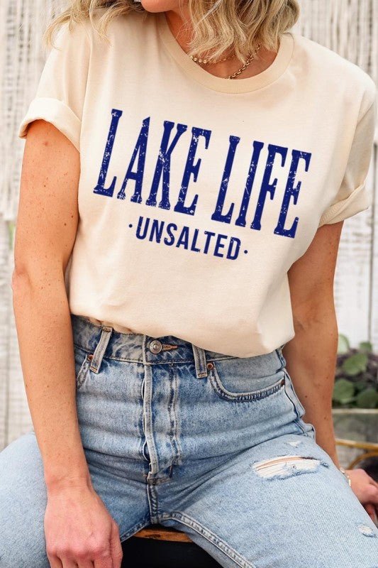 "Lake Life Unsalted" Graphic Tee - Wander Together Outfitters