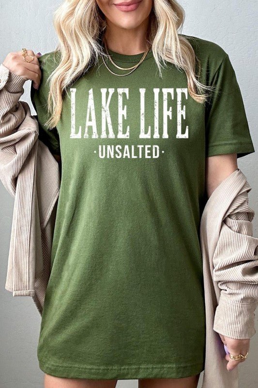 "Lake Life Unsalted" Graphic Tee - Wander Together Outfitters