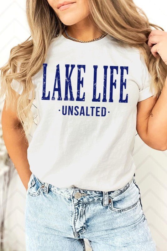 "Lake Life Unsalted" Graphic Tee - Wander Together Outfitters