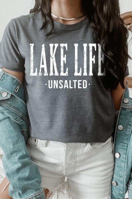 "Lake Life Unsalted" Graphic Tee - Wander Together Outfitters