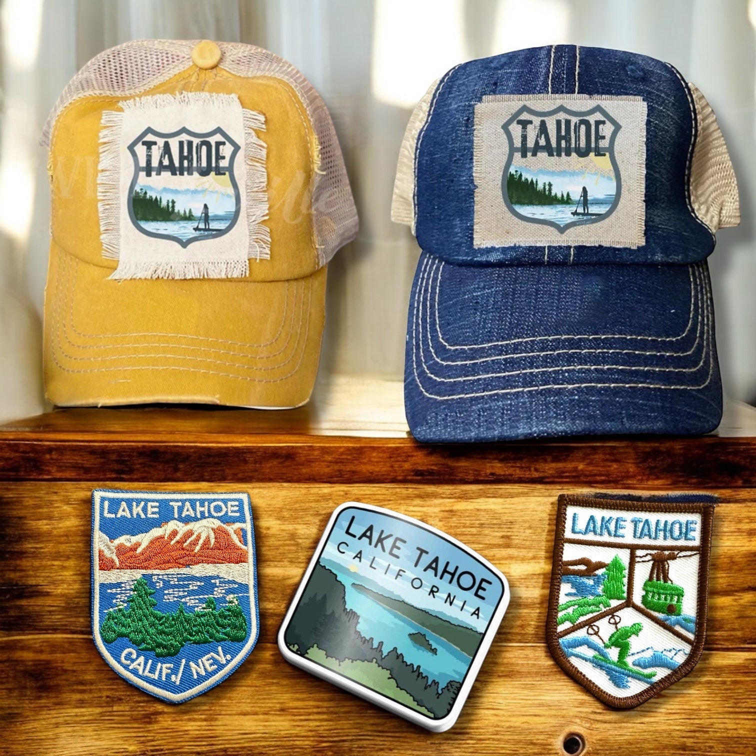 Lake Tahoe Calif/Nev Embroidered Iron On Patch - Wander Together Outfitters