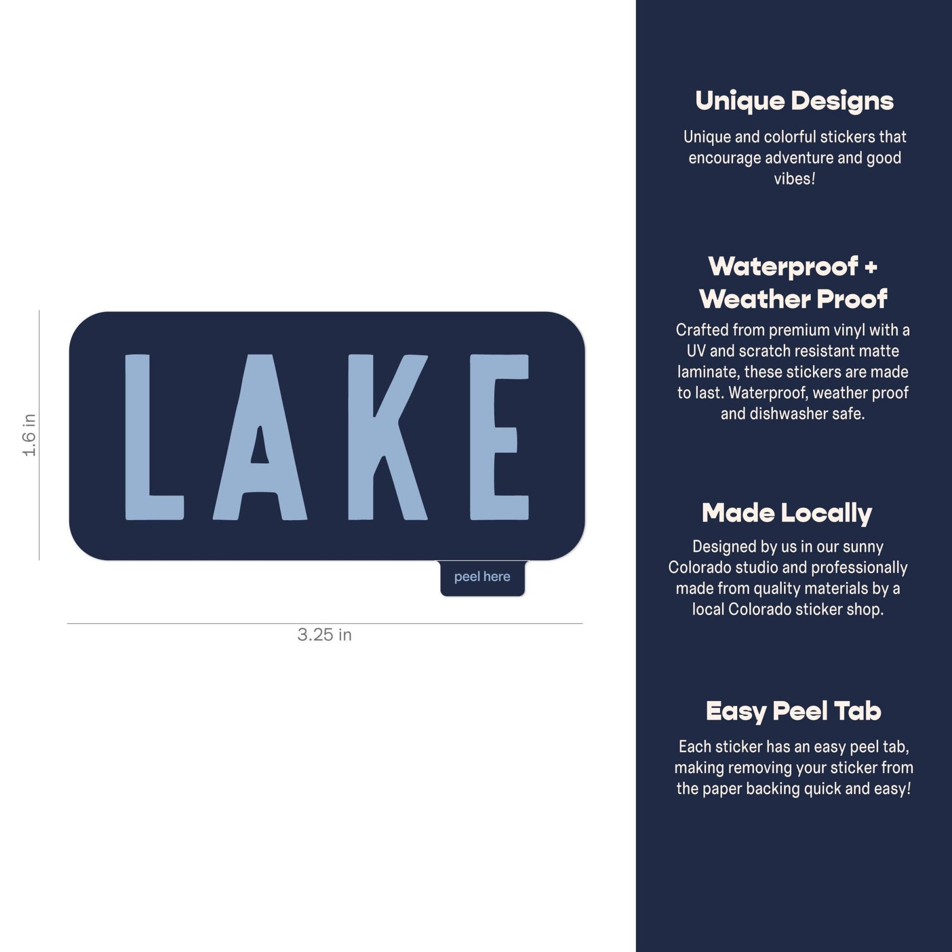 "LAKE" Vinyl Sticker - Wander Together Outfitters