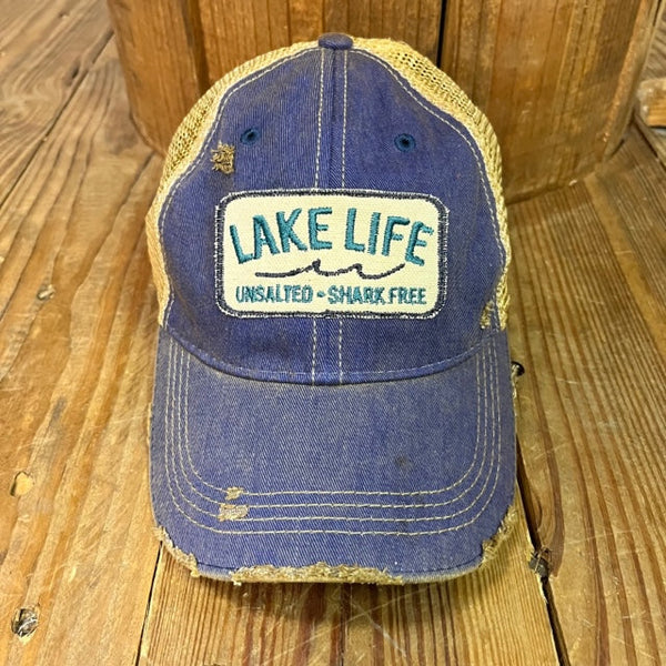 "Lake Life" Unisex Distressed Cap