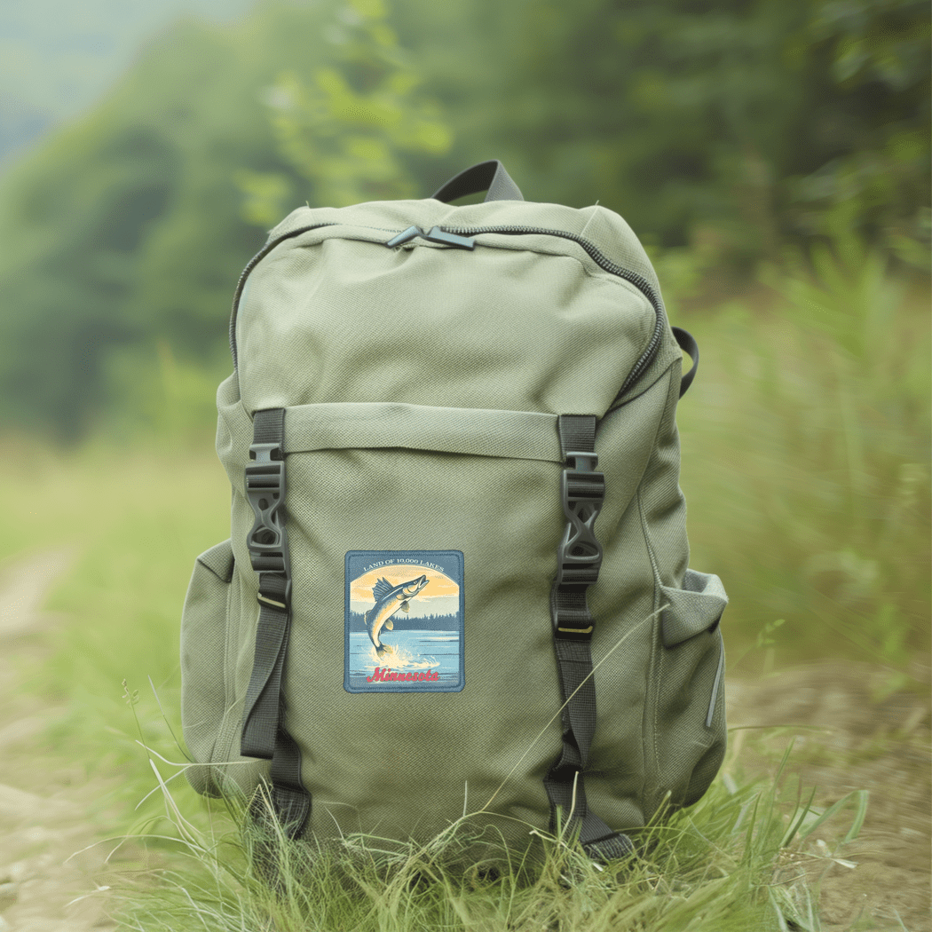"Land of 10,000 Lakes" Minnesota Fish Iron On Sublimation Patch  - Wander Together Outfitters