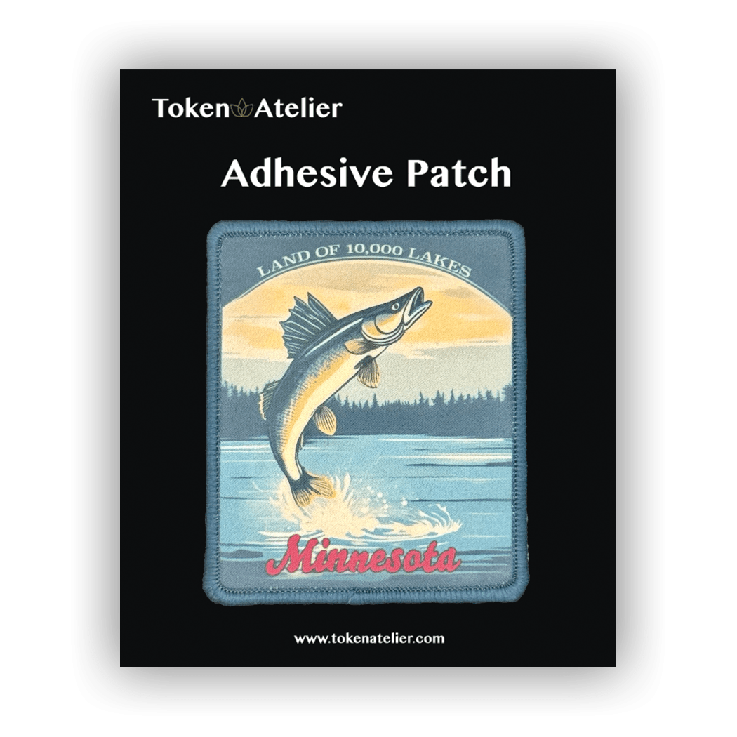"Land of 10,000 Lakes" Minnesota Fish Iron On Sublimation Patch  - Wander Together Outfitters